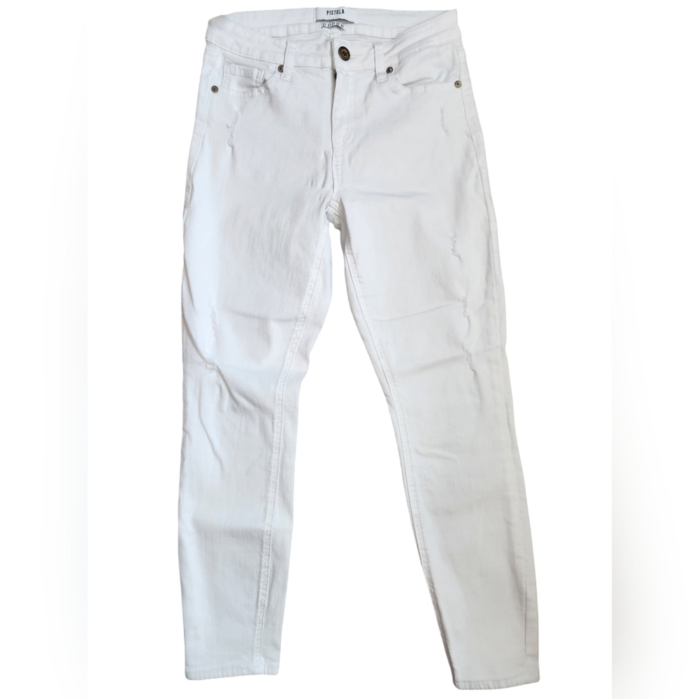 Pistola White Skinny Denim Light Wash 5-Pocket Jeans Size 27